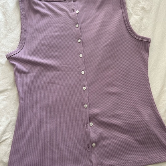 Abercrombie & Fitch slash button-through top - Picture 3 of 5